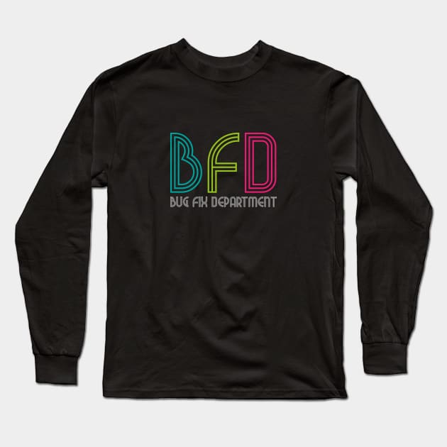 Bug Fix Department Long Sleeve T-Shirt by Marco Casarin 